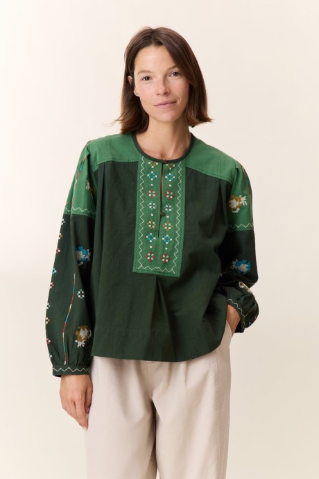 CHUKI BLOUSE GREEN 2