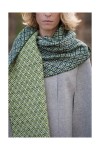 BUFANDA FLORES VERDE OSCURO/PISTACHO