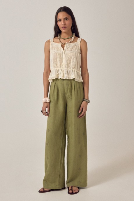 OTTO PANTS LIN TWIST MOSS