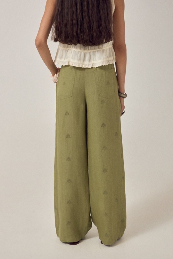 OTTO PANTS LIN TWIST MOSS