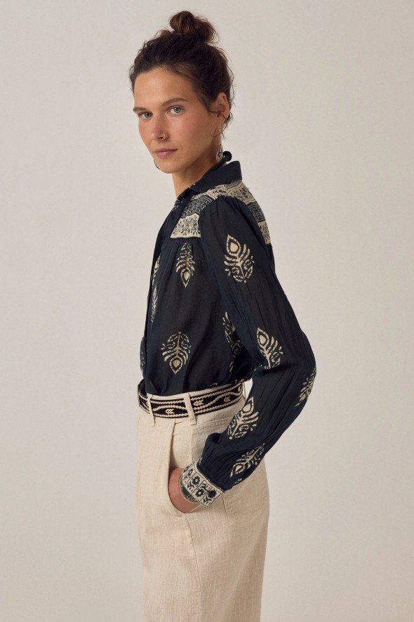 CAMISA RANI BLACK HENNA